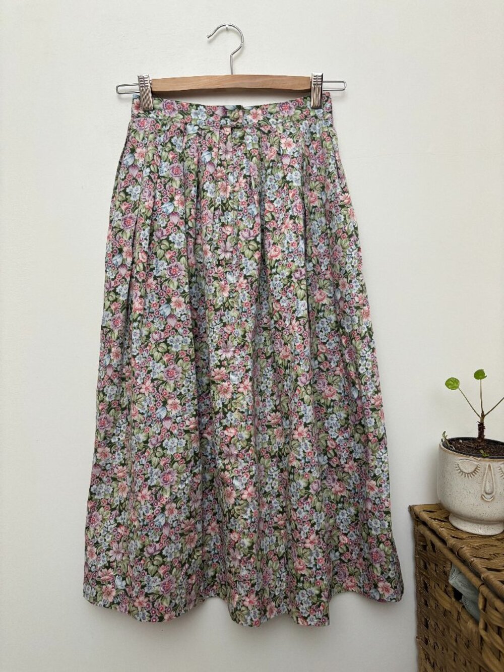 🌸Charter Club Petites Floral Cotton Midi Skirt